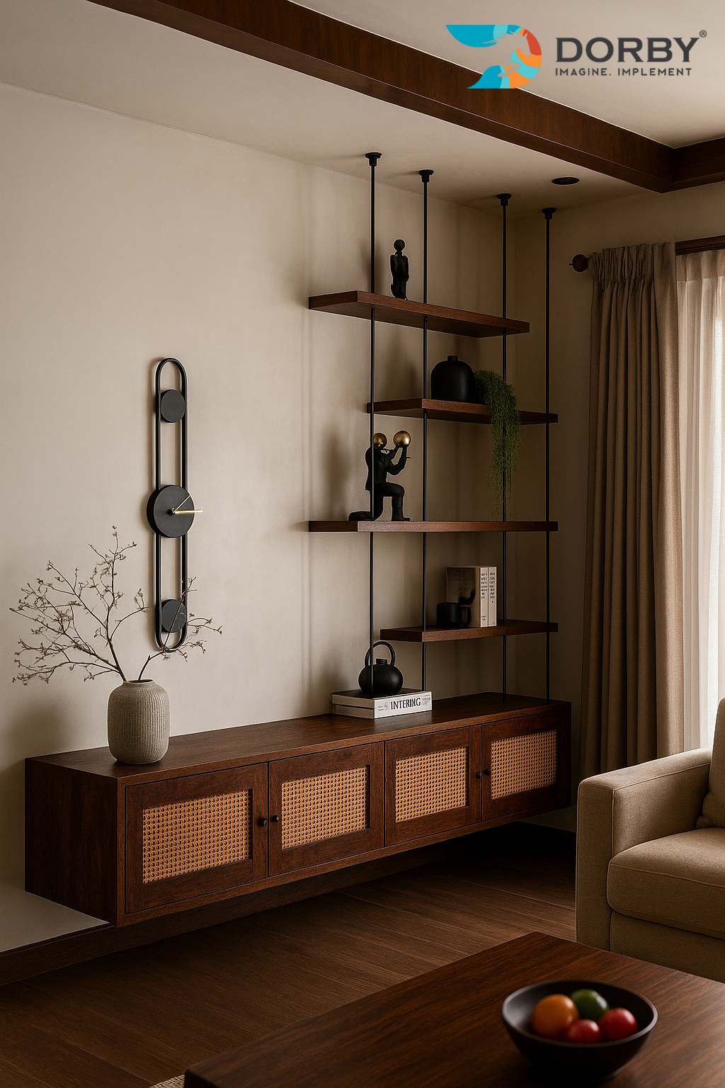 Oak Flakes - HG 9078 Brown Wood High Gloss Laminate - Dorby mica