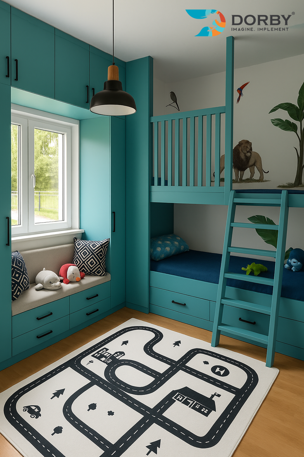 Pacific - HG 9204 Blue Plain Colors High Gloss Laminate - Dorby mica