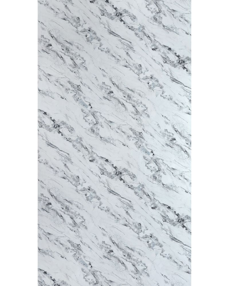 Cresento - HG 9319 White Marble & Stone High Gloss Laminate - Dorby mica