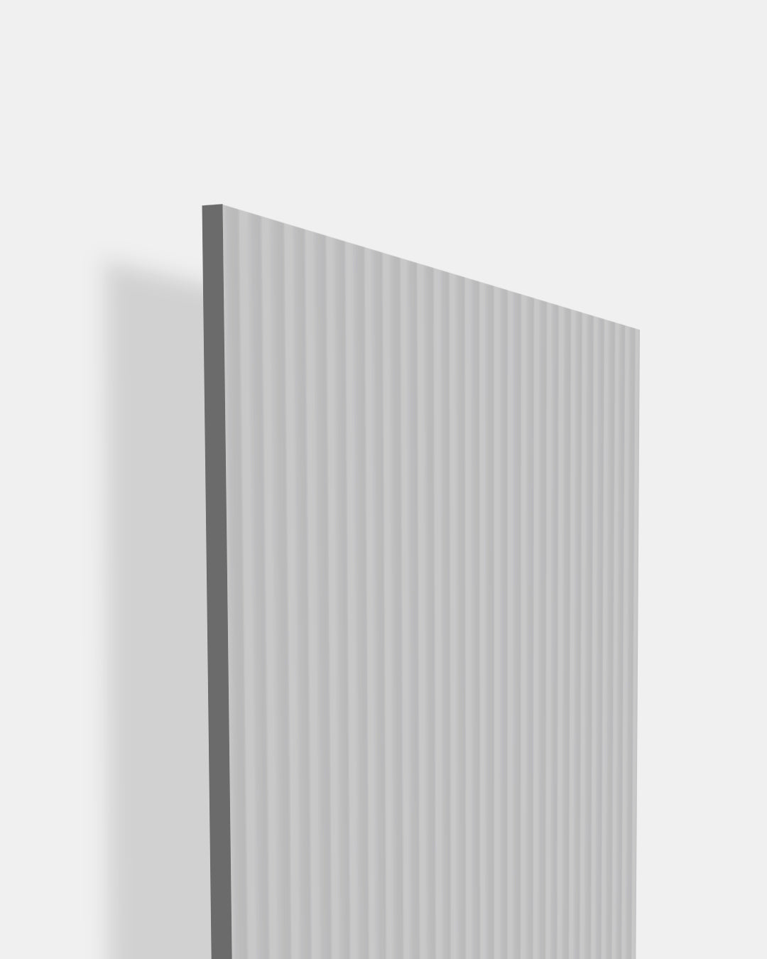 White Whisper - HGF 198 Grey Fluted High Gloss Laminate - Dorby mica