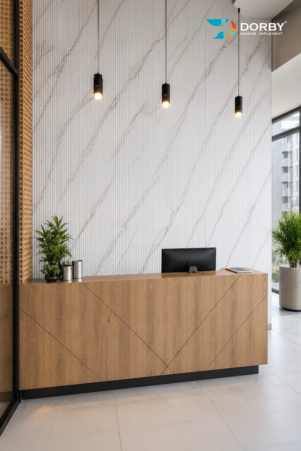 Rose Quartz White Marble & Stone High Gloss Laminate