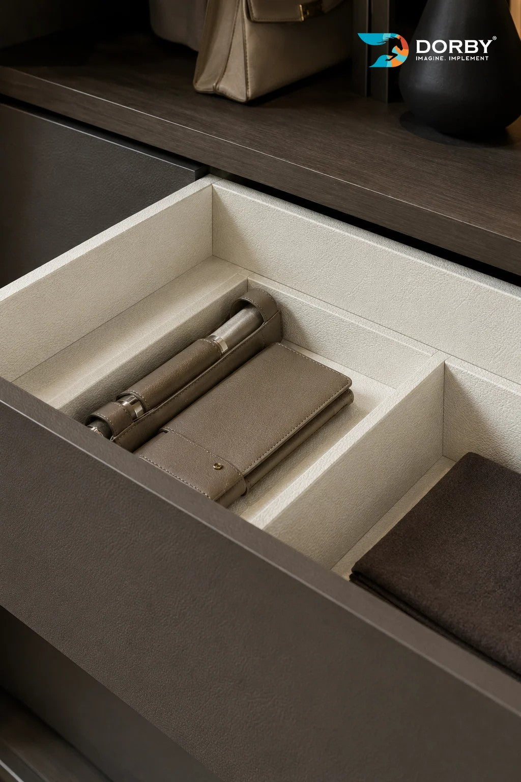 Warm White Leather Matte Laminate