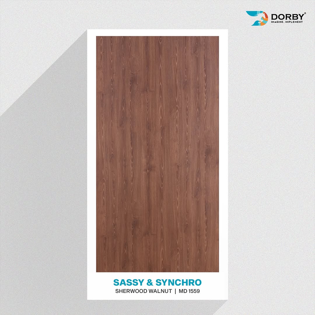 Sherwood Walnut - MD 1559 Brown Wood Texture Laminate - Dorby mica