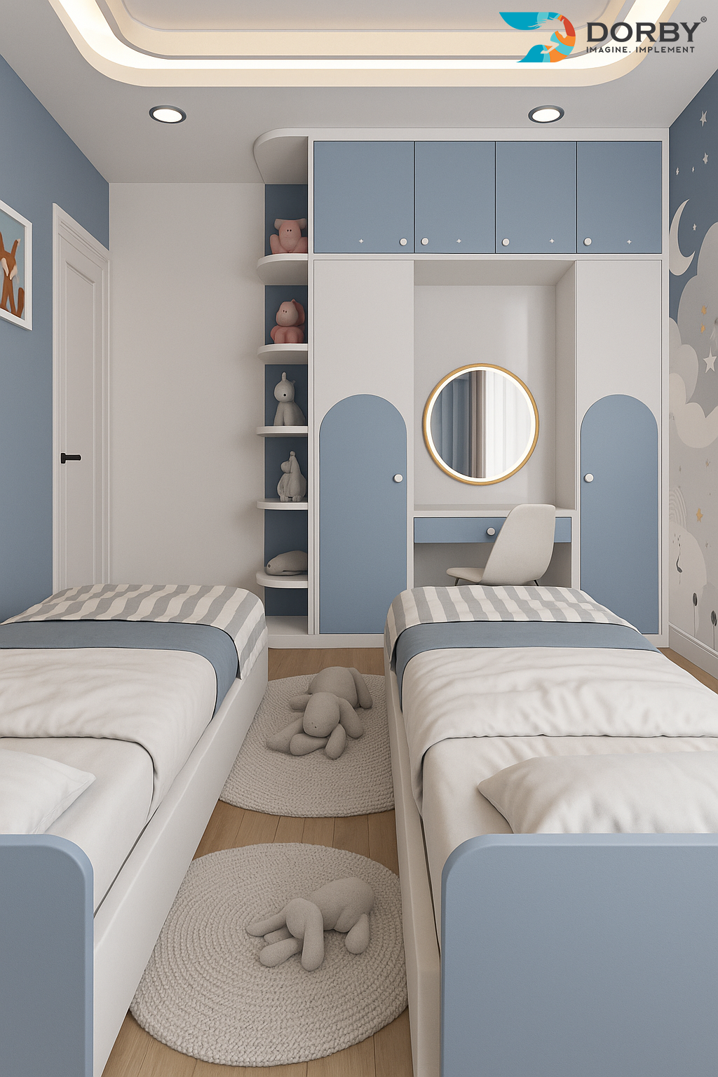 Whyte Blue - NL 179 Grey Plain Colors Matte Laminate - Dorby mica