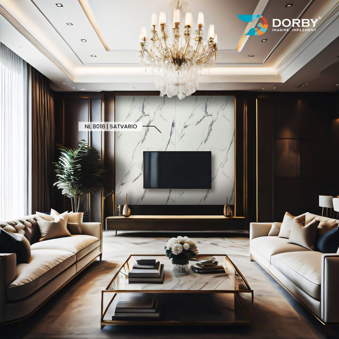 Satvario - NL 8018 White Marble & Stone Matte Laminate - Dorby mica