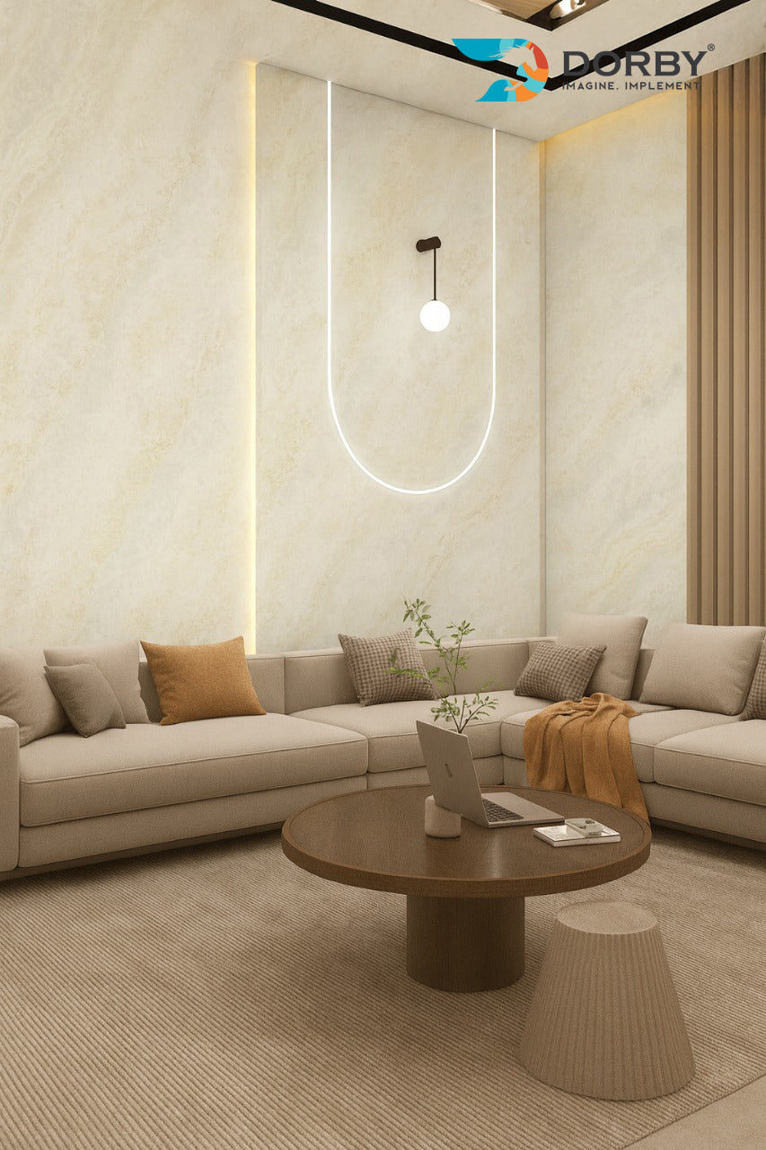 Onyx - NLD 57 Beige Marble & Stone Matte Laminate - Dorby mica