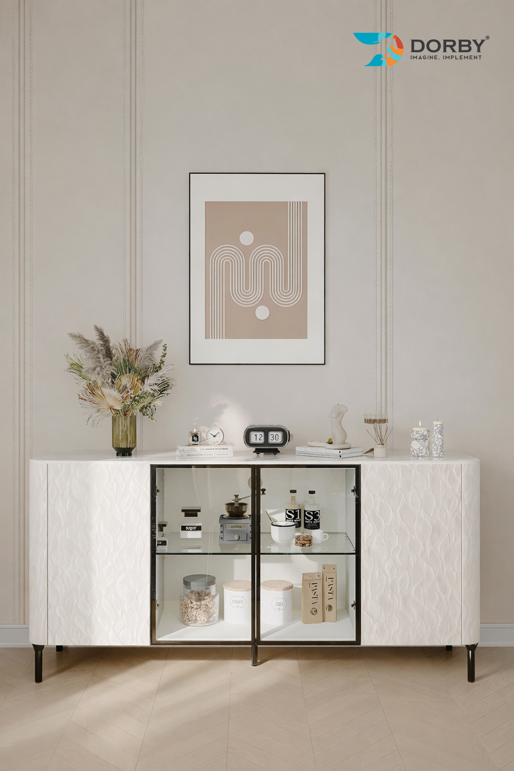 Sea Pearl - PS 70156 White Designer Texture Laminate - Dorby mica