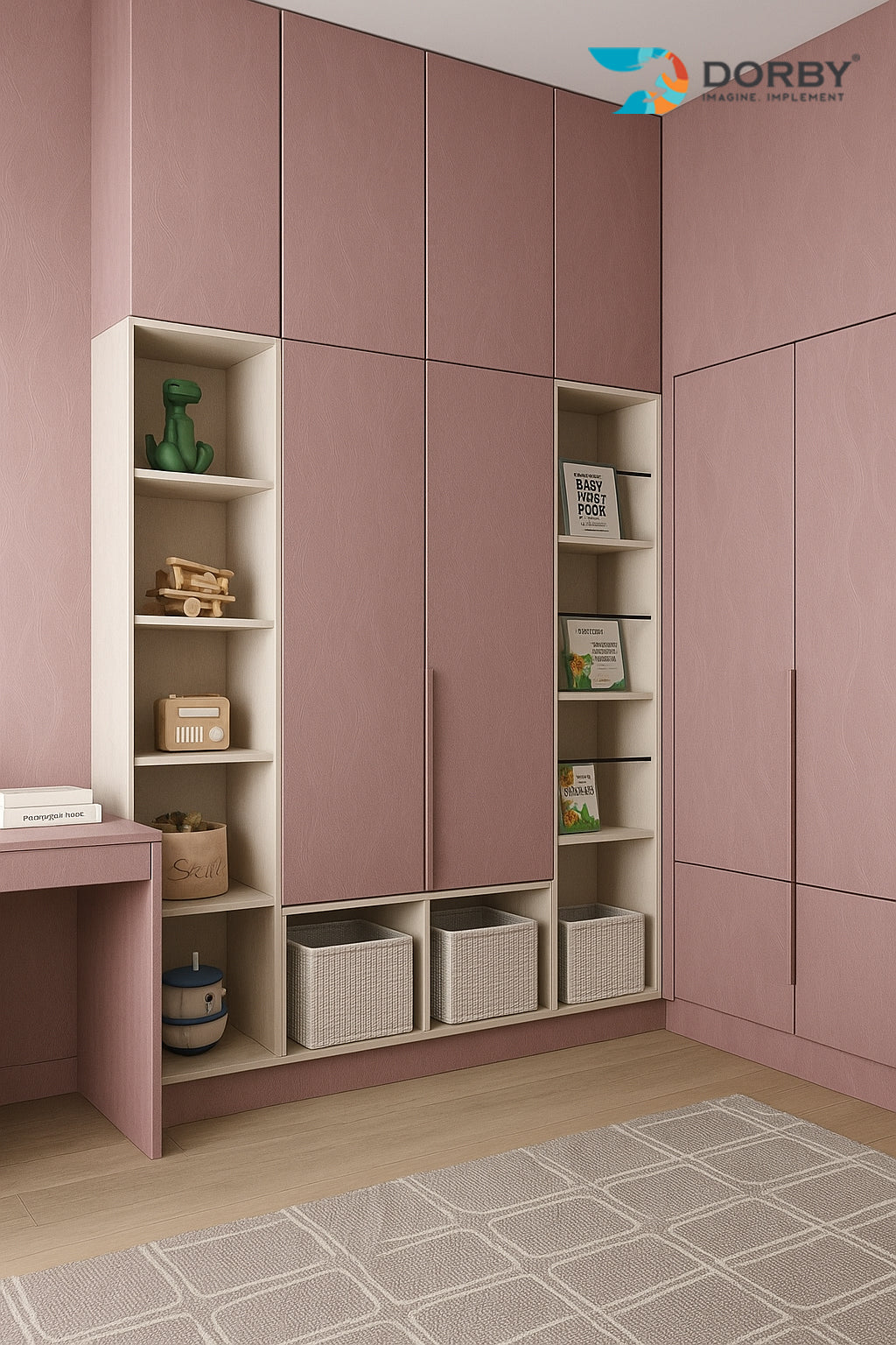 Mellow Rose - PS 70182 Pink Designer Texture Laminate - Dorby mica