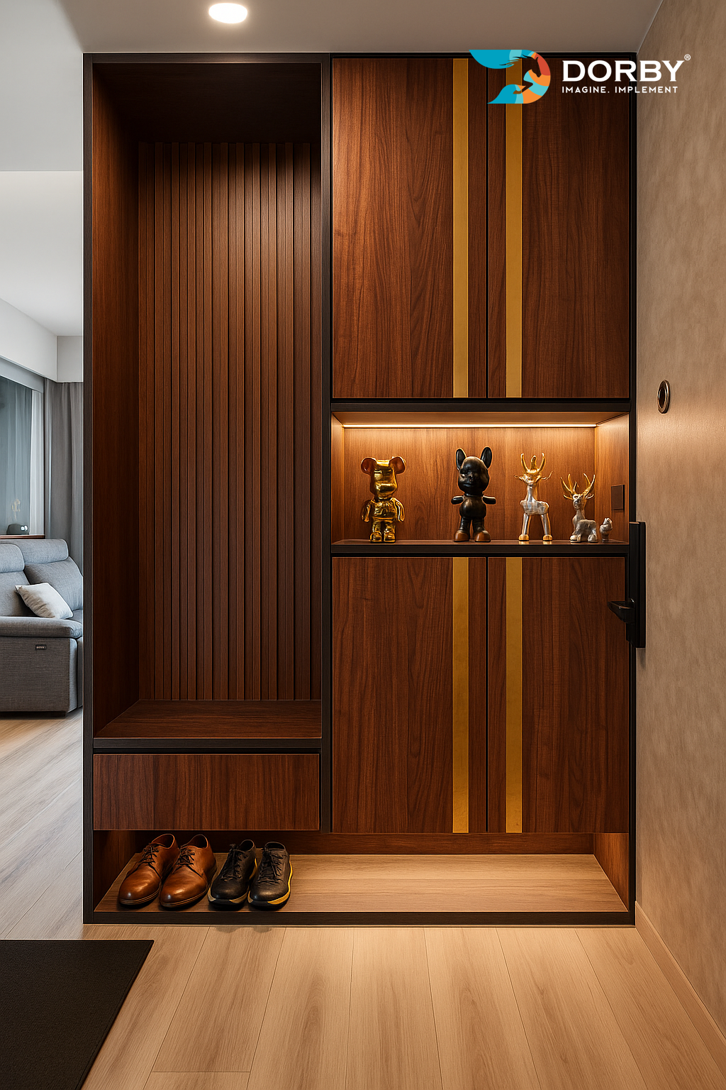 Oak Flakes - RD 9078 Brown Wood Texture Laminate - Dorby mica