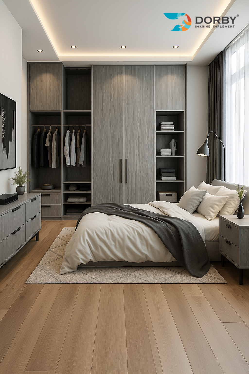 Dyed Sandal Wood - RE 9536 Grey Wood Texture Laminate - Dorby mica