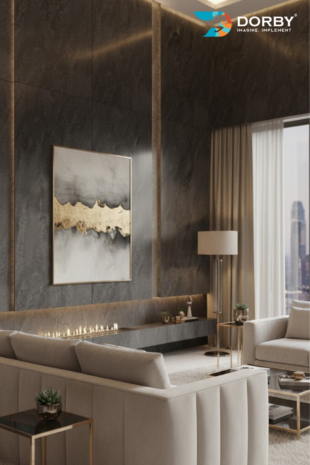 Dark Bruno - RK 9534 Grey Marble & Stone Texture Laminate - Dorby mica