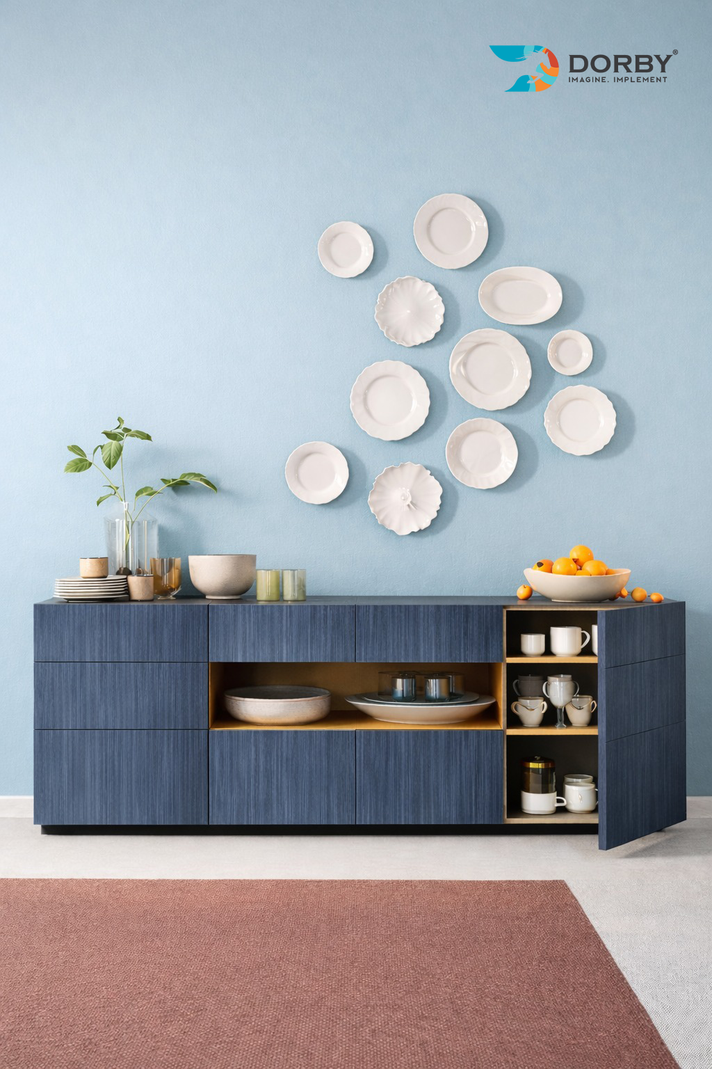 Avocatus Green - RW 1591 Blue Wood Texture Laminate - Dorby mica