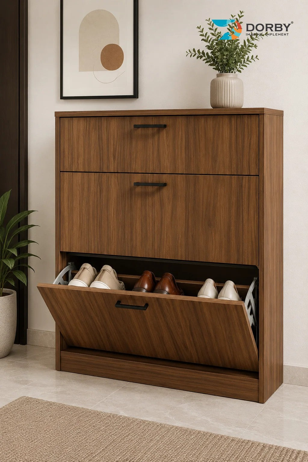 Tropical Walnut Brown Wood Suede Laminate