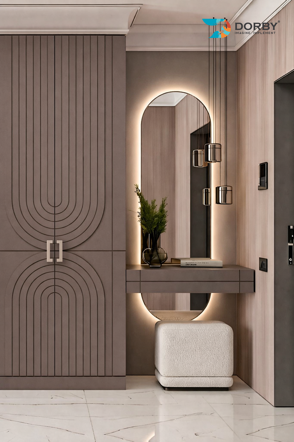 Pebble  - SF 112 Brown Plain Colors Suede Laminate - Dorby mica