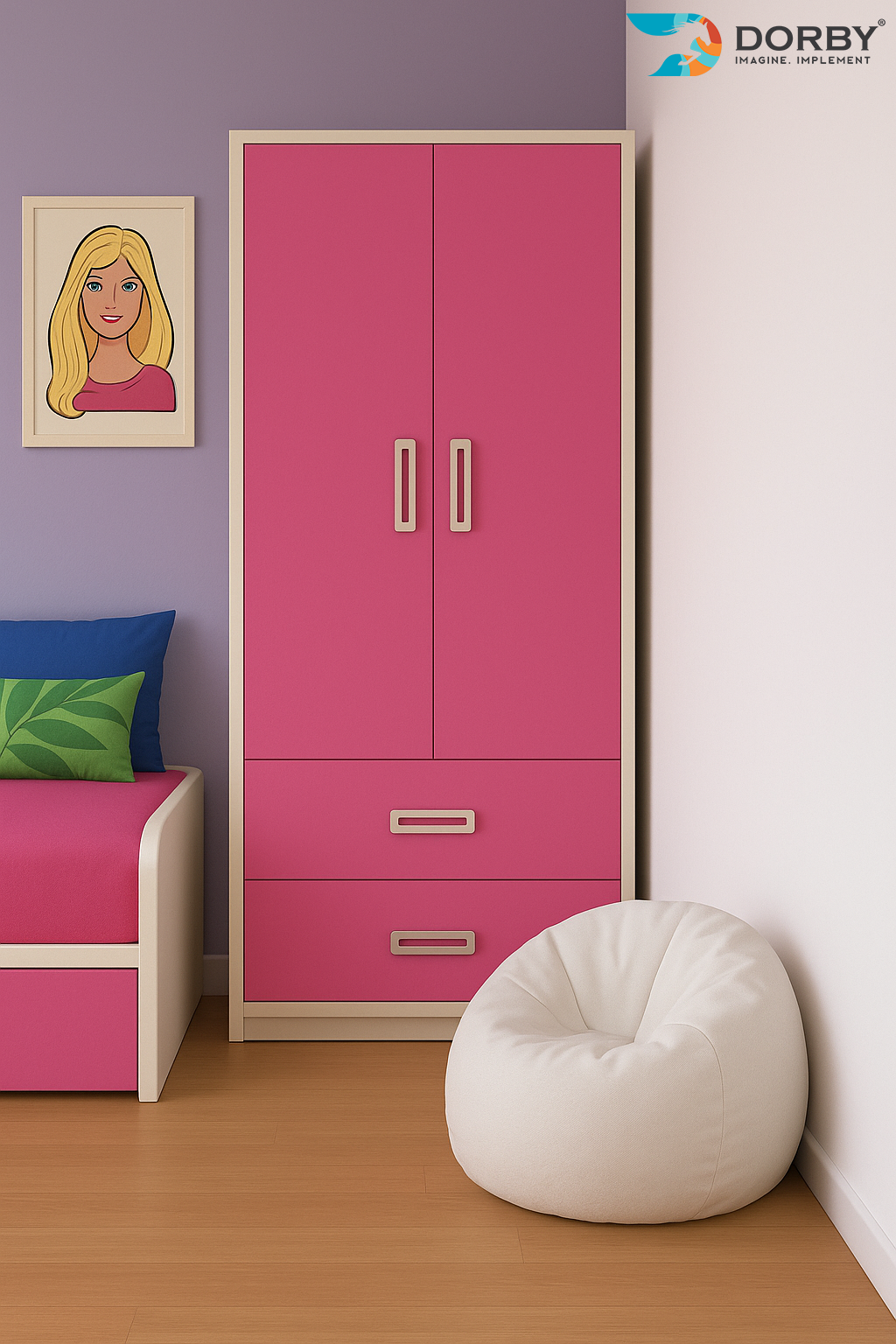 Poppy - SF 114 Pink Plain Colors Suede Laminate - Dorby mica