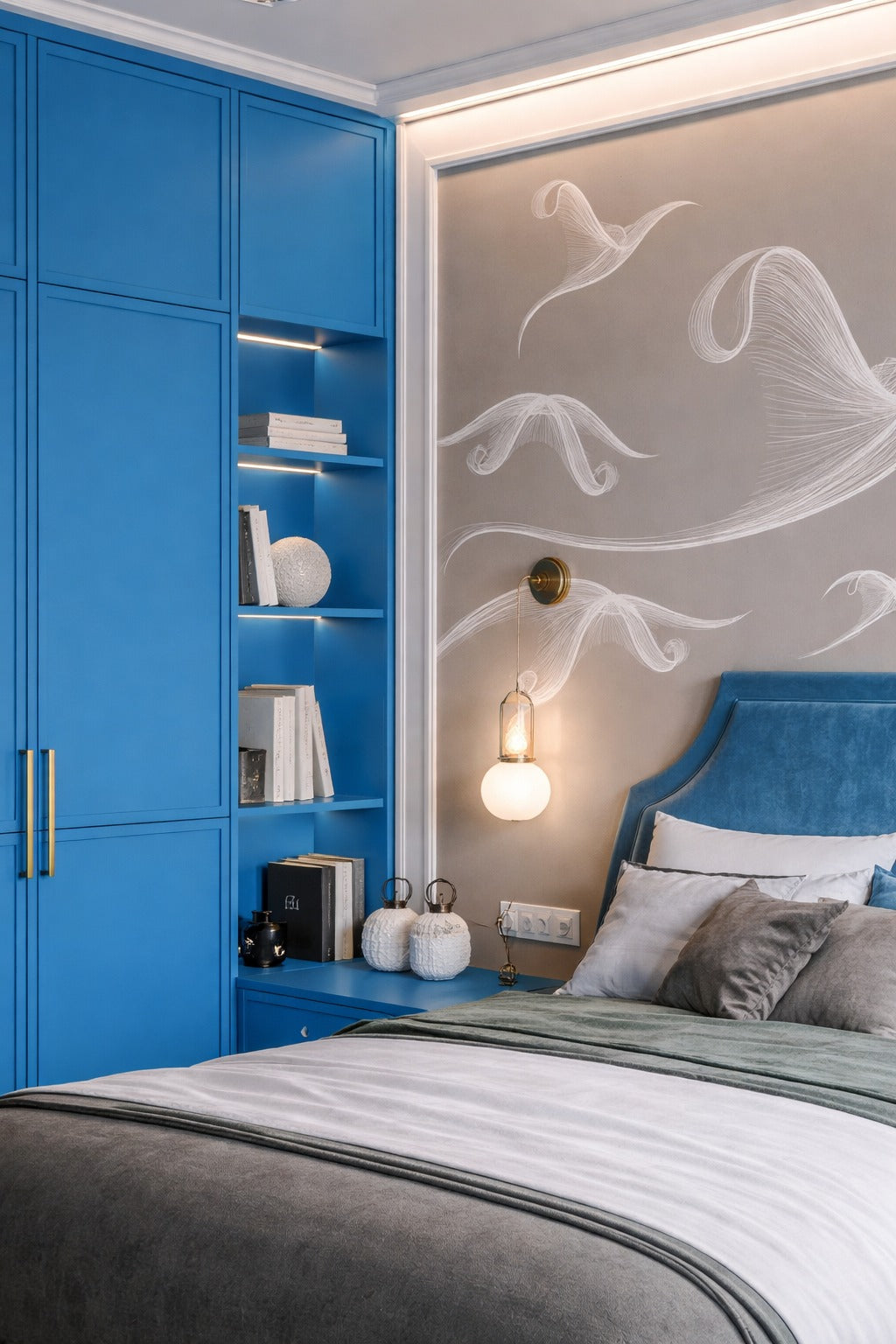 Aqua - SF 120 Blue Plain Colors Suede Laminate - Dorby mica