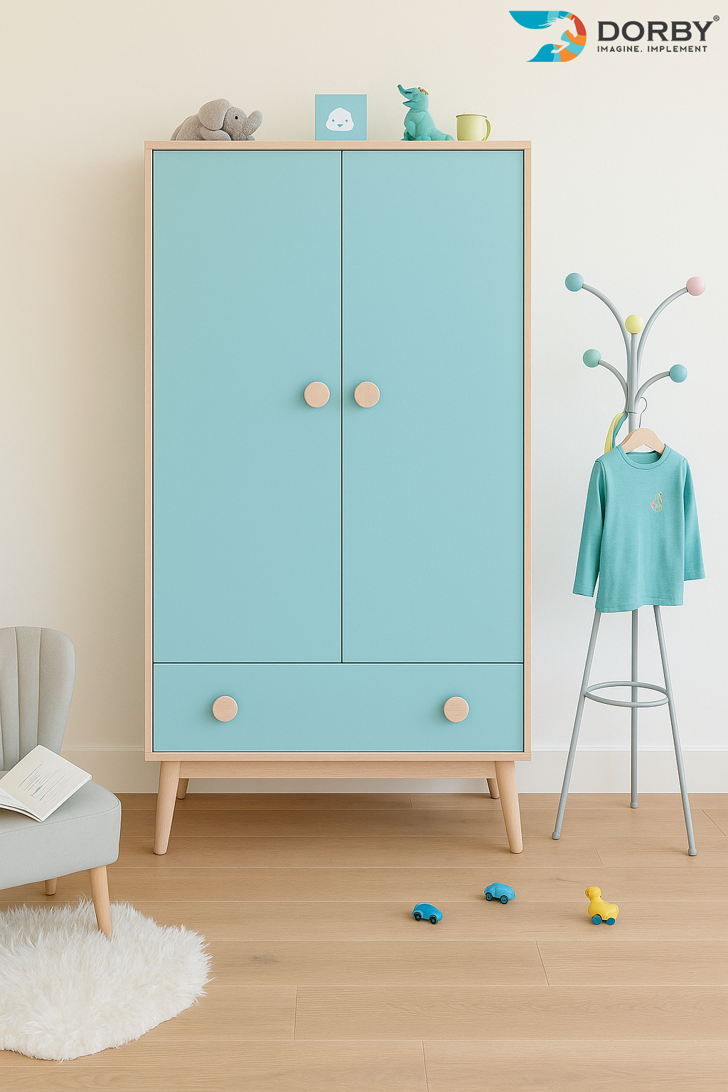 Sky Blue - SF 163 Blue Plain Colors Suede Laminate - Dorby mica