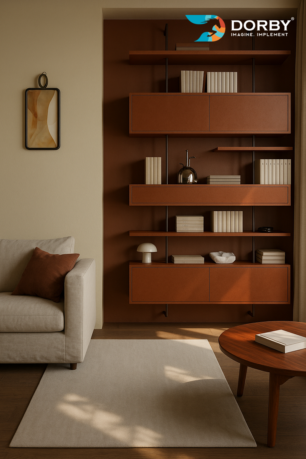 Punch - SF 202 Brown Plain Colors Suede Laminate - Dorby mica