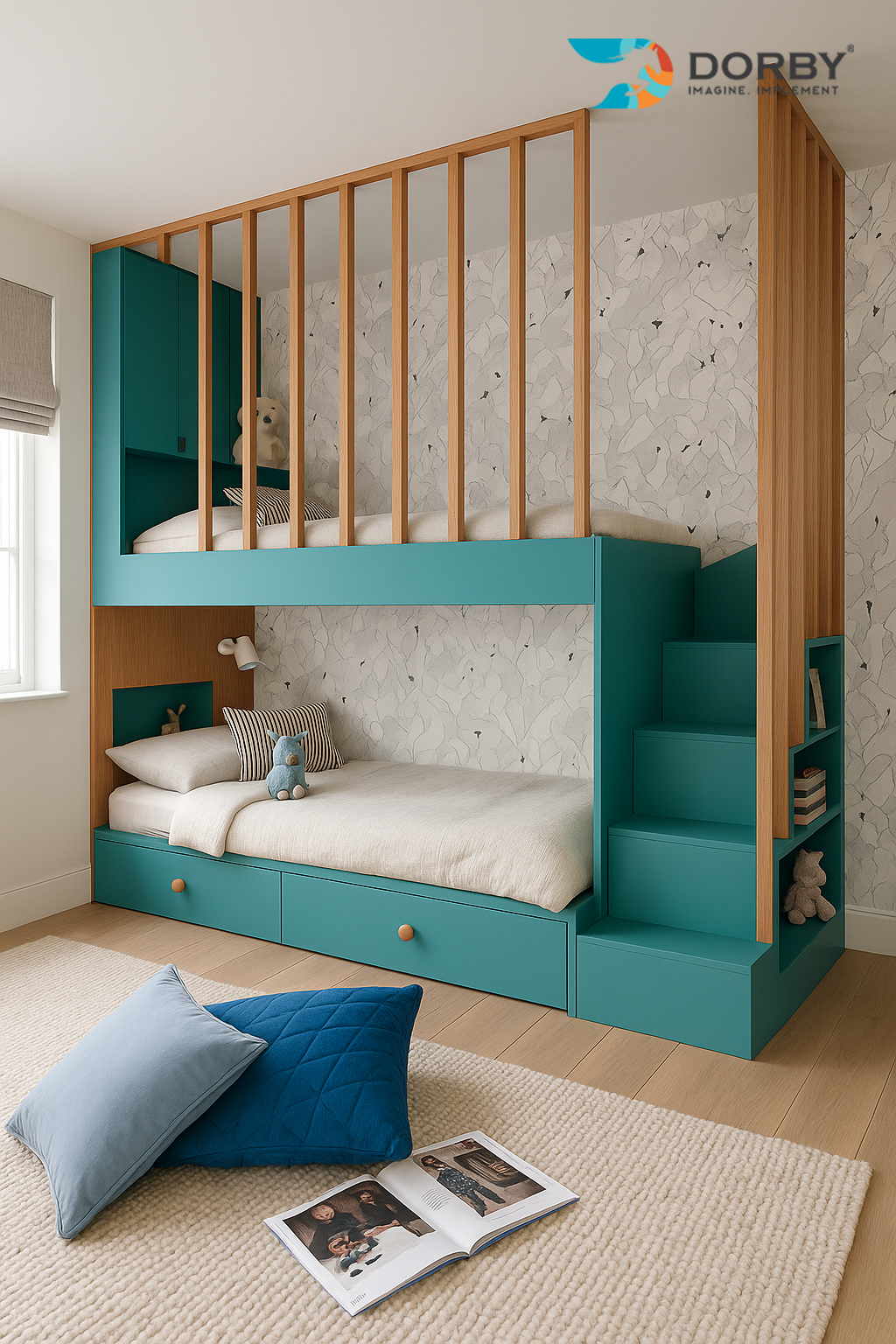 Pacific - SF 204 Blue Plain Colors Suede Laminate - Dorby mica