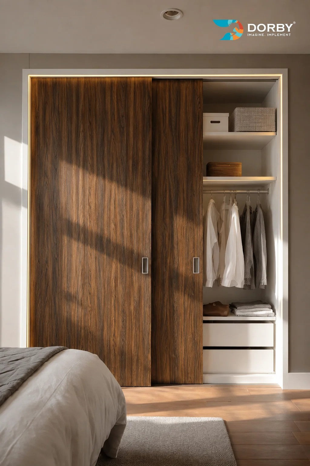Royal Walnut Brown Wood Suede Laminate
