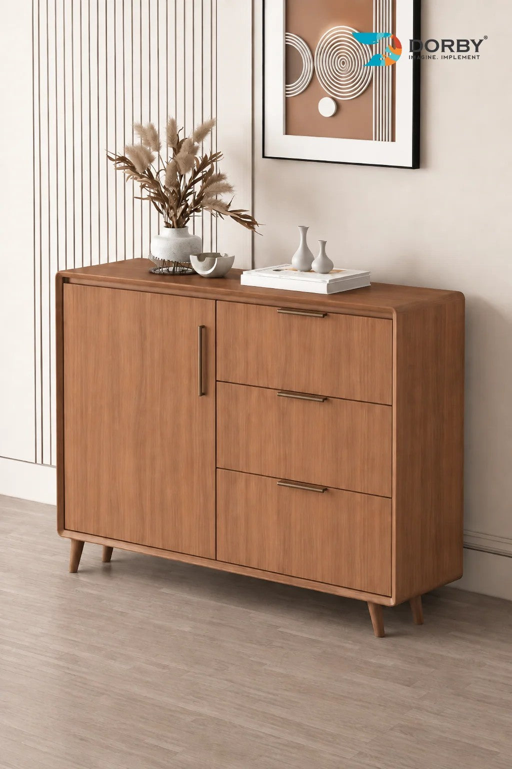 Golden Oak Brown Wood Suede Laminate