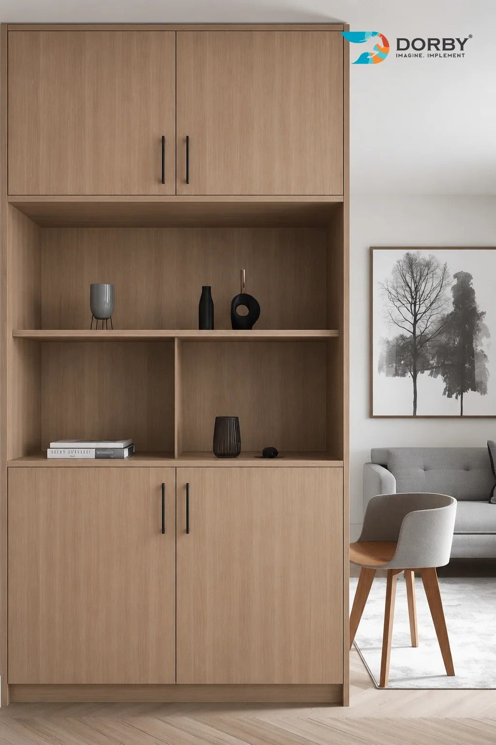 Rustic Oak Brown Wood Suede Laminate