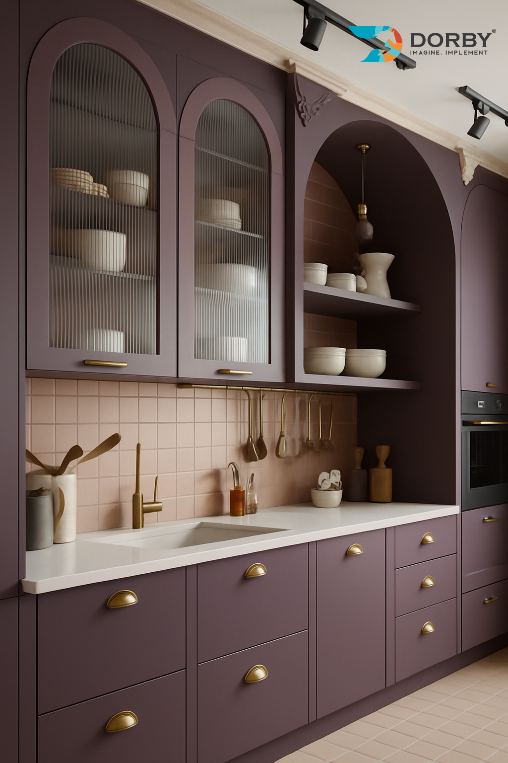 English Plum - SF 8169 Purple Plain Colors Suede Laminate - Dorby mica