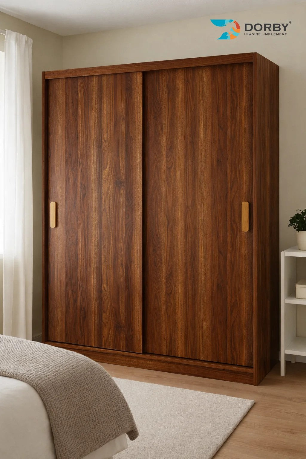 Warm Coral Brown Wood Suede Laminate