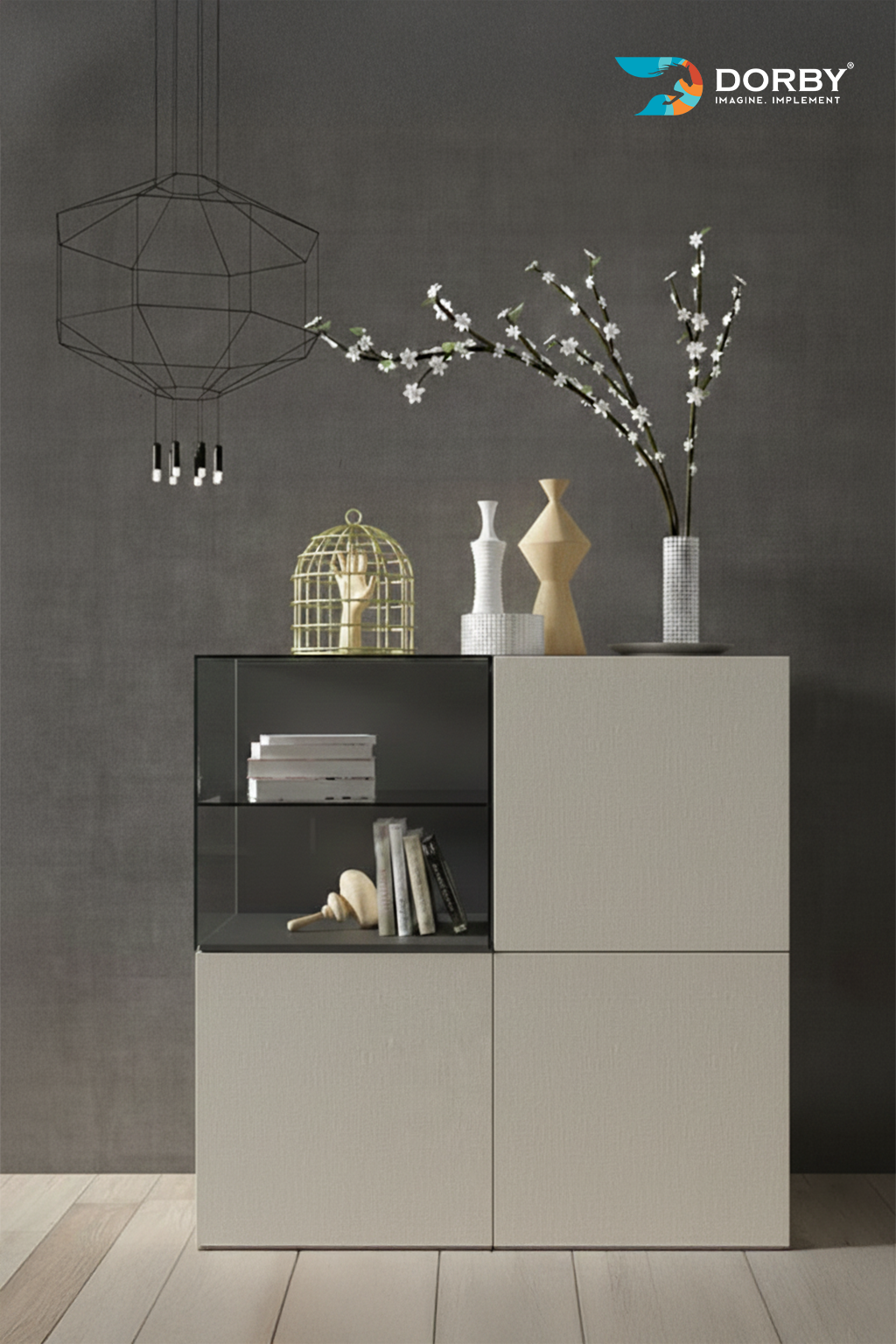 Beige Taffeta - SF 8865 Grey Fabric Suede Laminate - Dorby mica