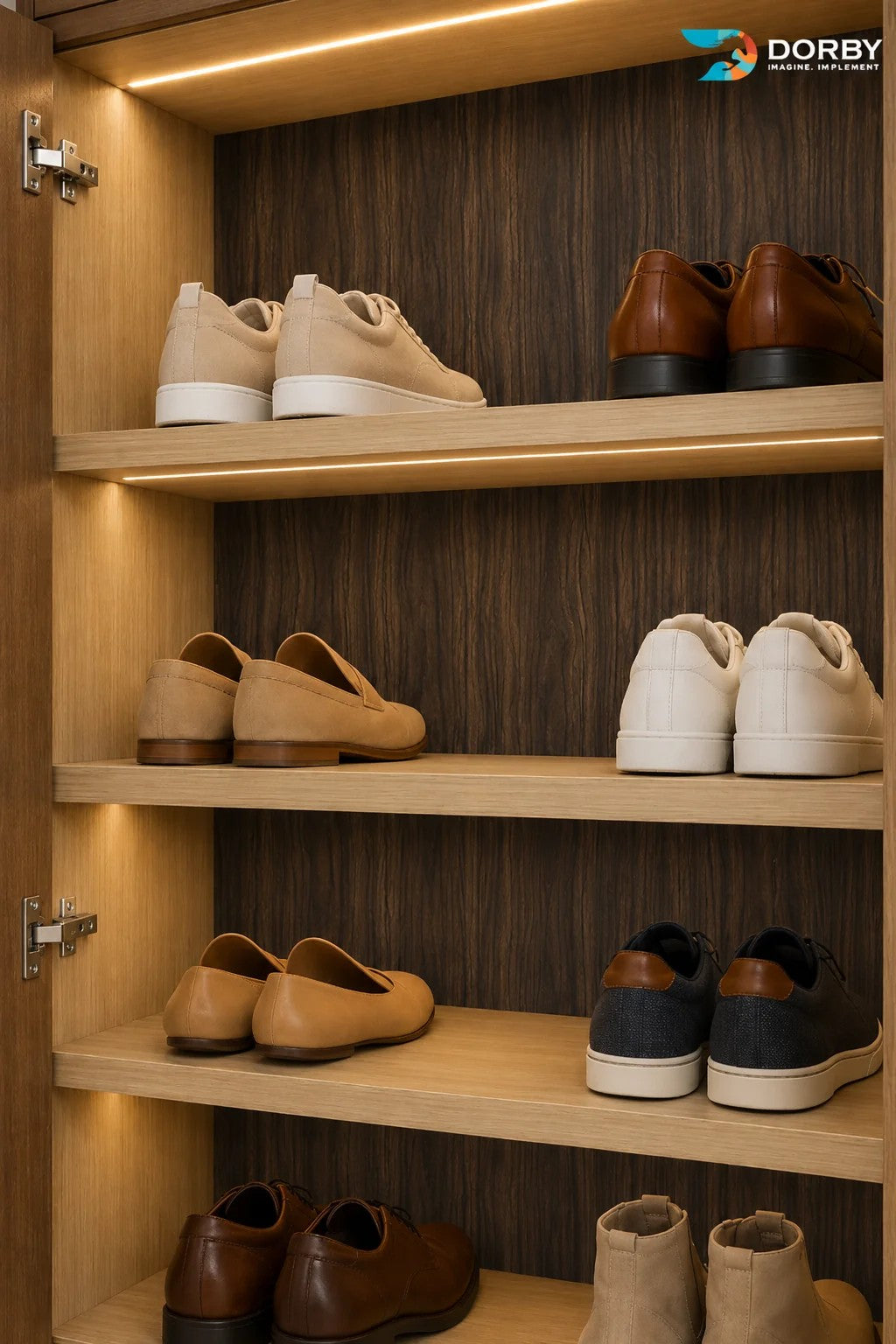 Caramel Oak Brown Wood Suede Laminate