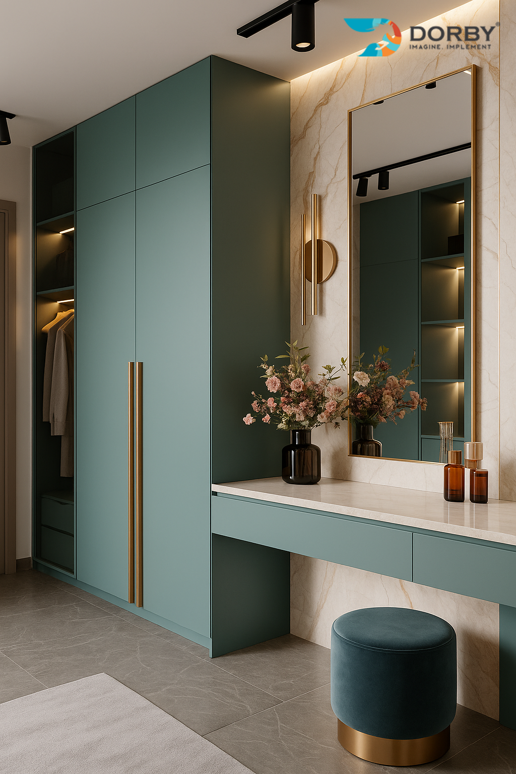 Aqua Teal - SF 9148 Grey Plain Colors Suede Laminate - Dorby mica