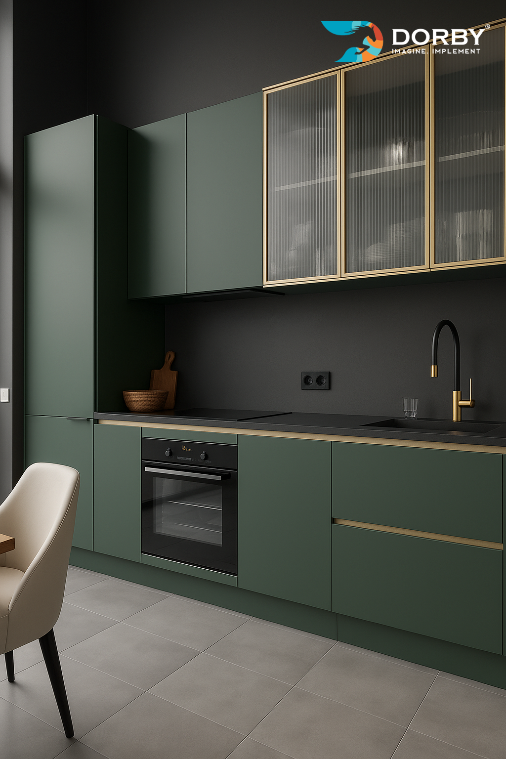 Lush - SF 9165 Green Plain Colors Suede Laminate - Dorby mica