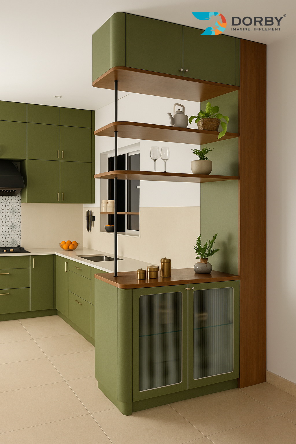 Lush - SF 9165 Green Plain Colors Suede Laminate - Dorby mica