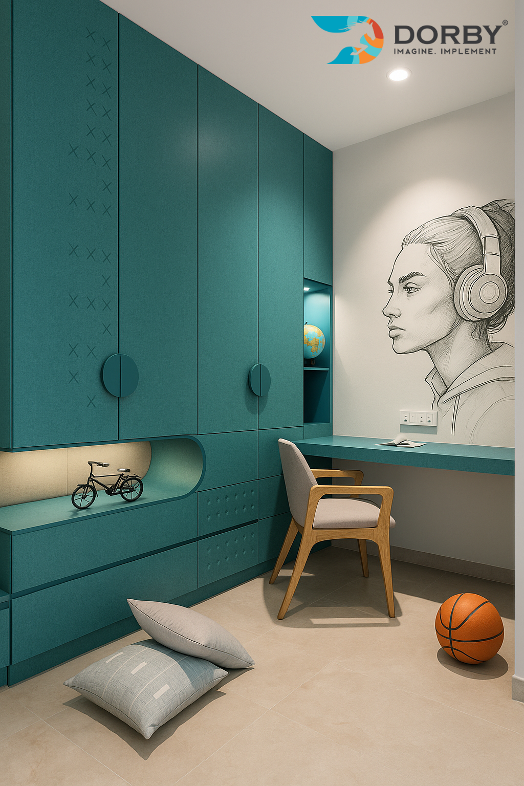 Pacific - SF 9204 Blue Plain Colors Suede Laminate - Dorby mica