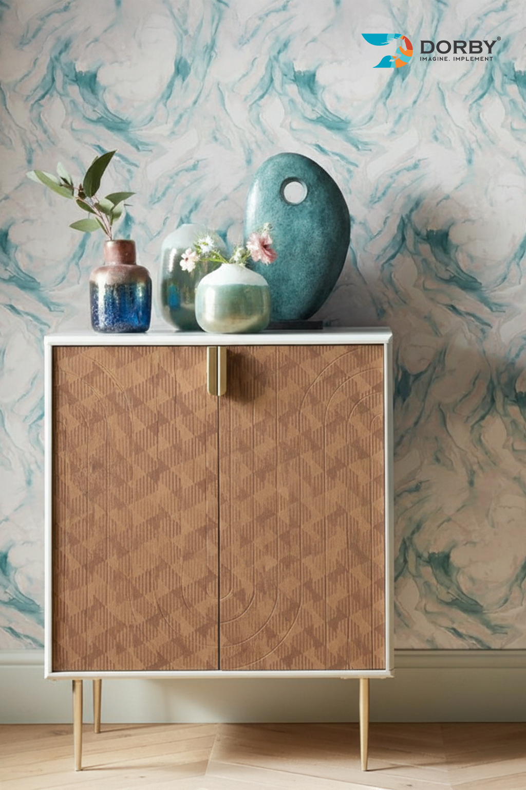 Classic Inlay - VR 2008 Brown Designer Texture Laminate - Dorby mica
