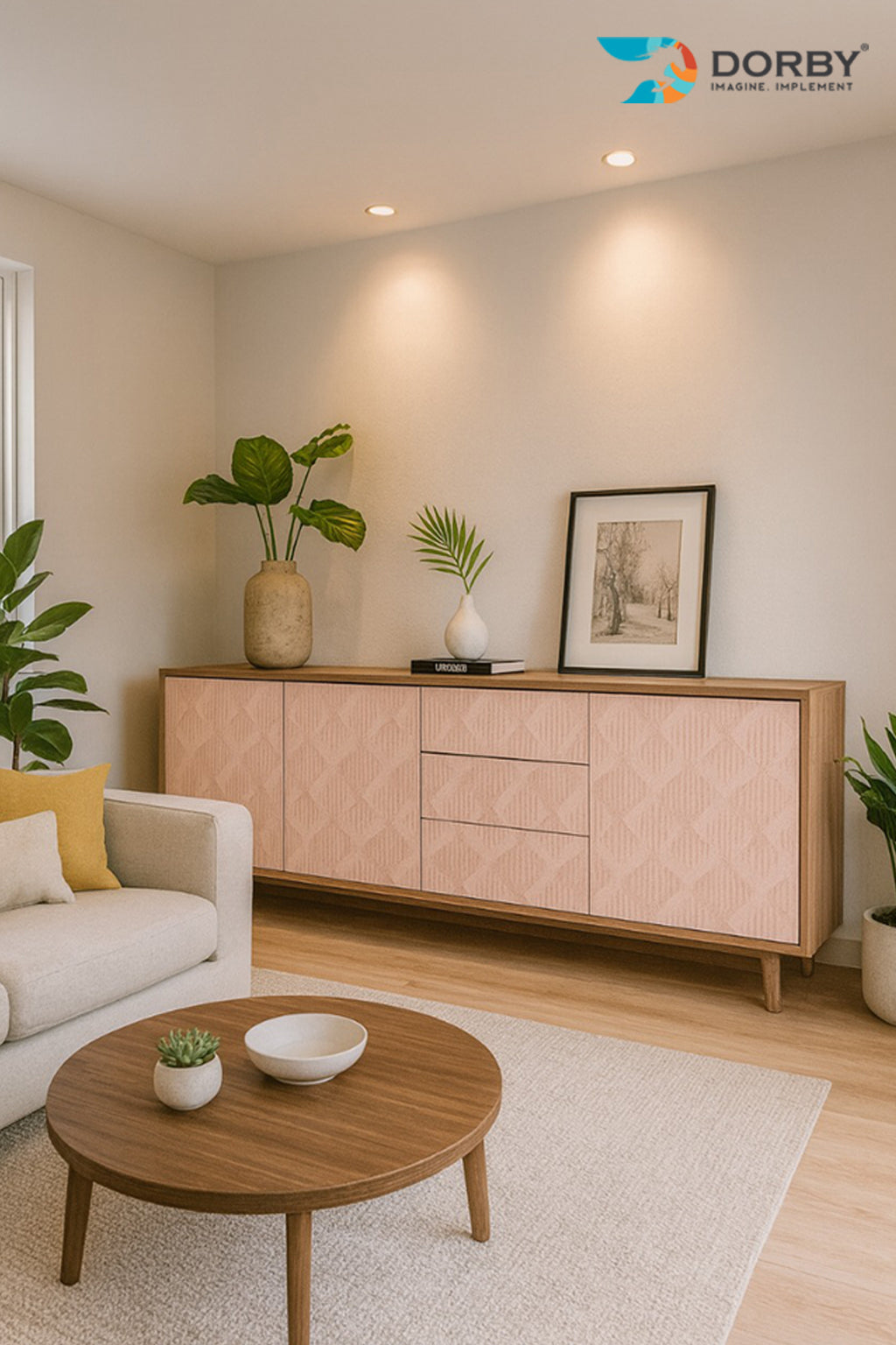Ashwood Inlay - VR 2009 Pink Designer Texture Laminate - Dorby mica