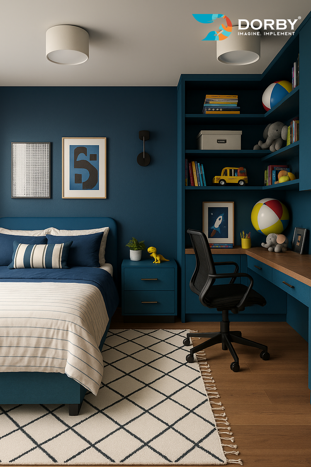 Fogg  - VV 8164 Blue Plain Colors Matte Laminate - Dorby mica
