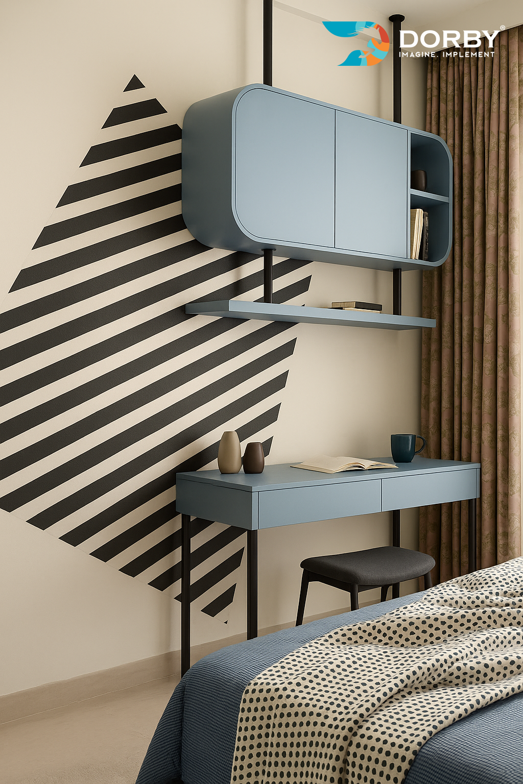 Whyte Blue  - VV 8179 Grey Plain Colors Matte Laminate - Dorby mica