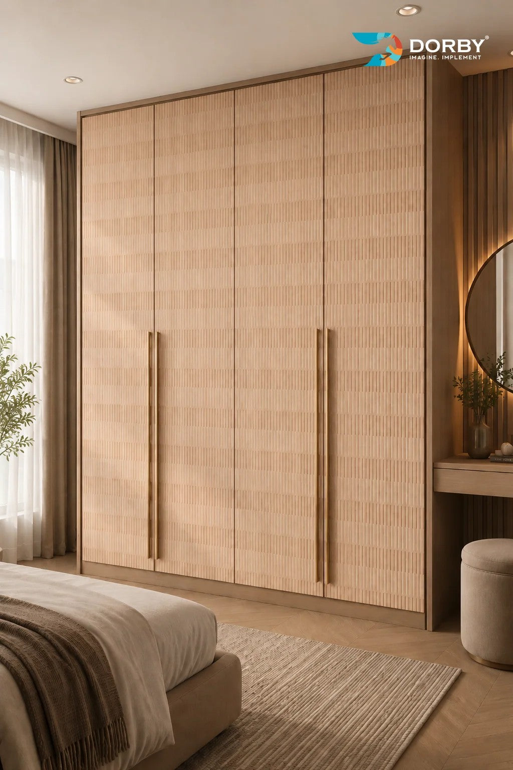 Monterra Beige Fluted Texture Laminate