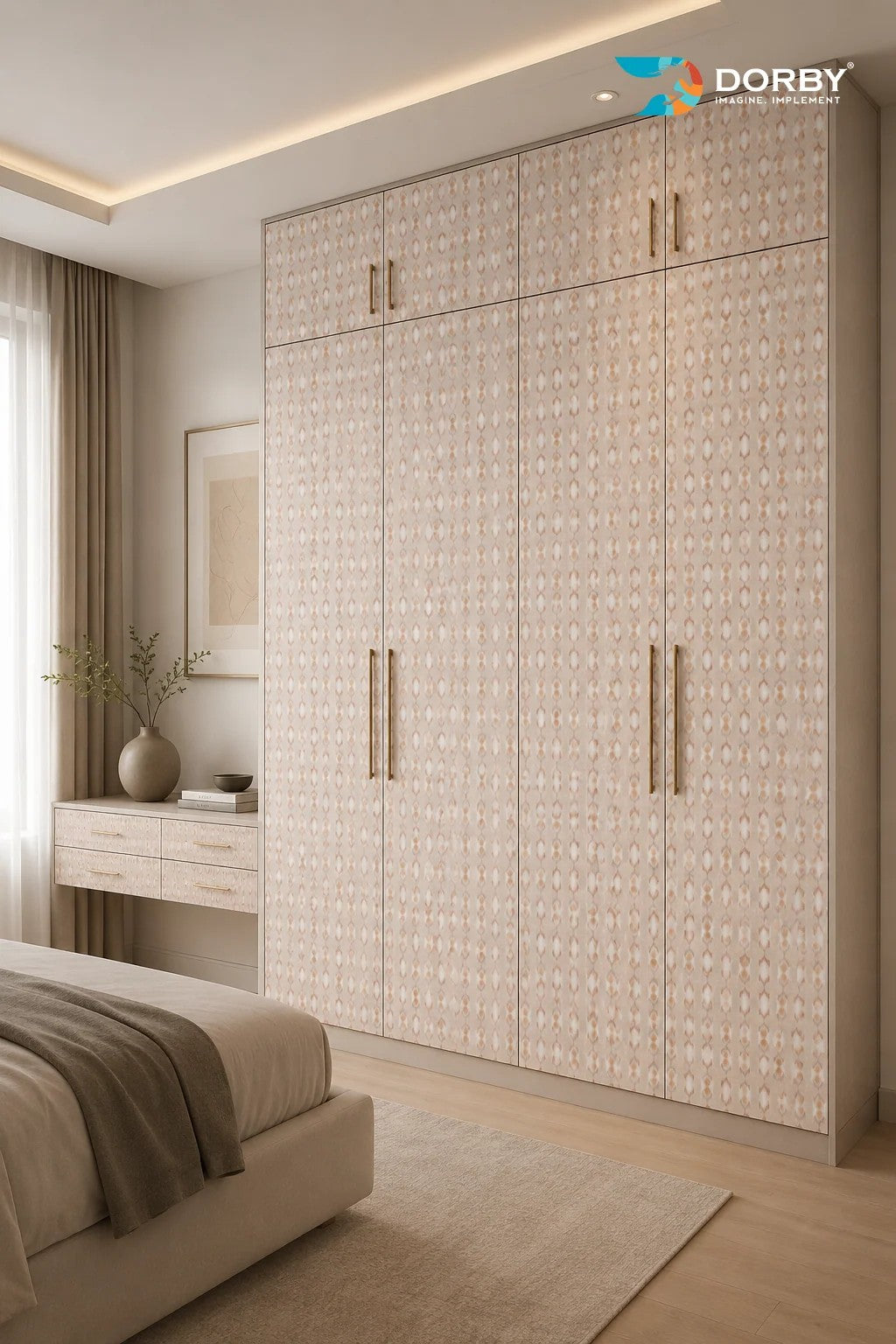 Zikara Beige Patterned Texture Laminate