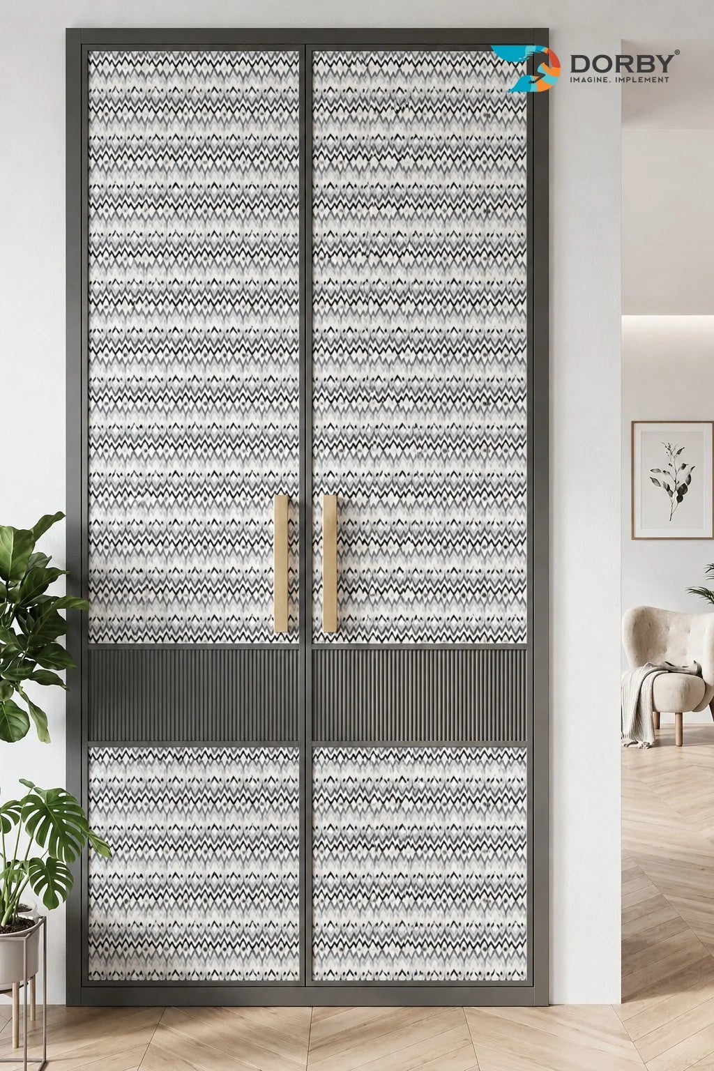 Tribal Mist Grey Patterned Texture Laminate