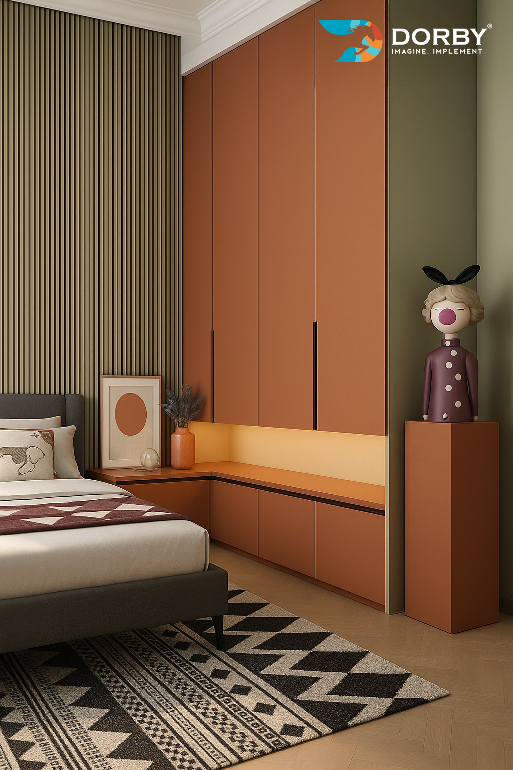 Punch - ZM 202 Brown Plain Colors Texture Laminate - Dorby mica