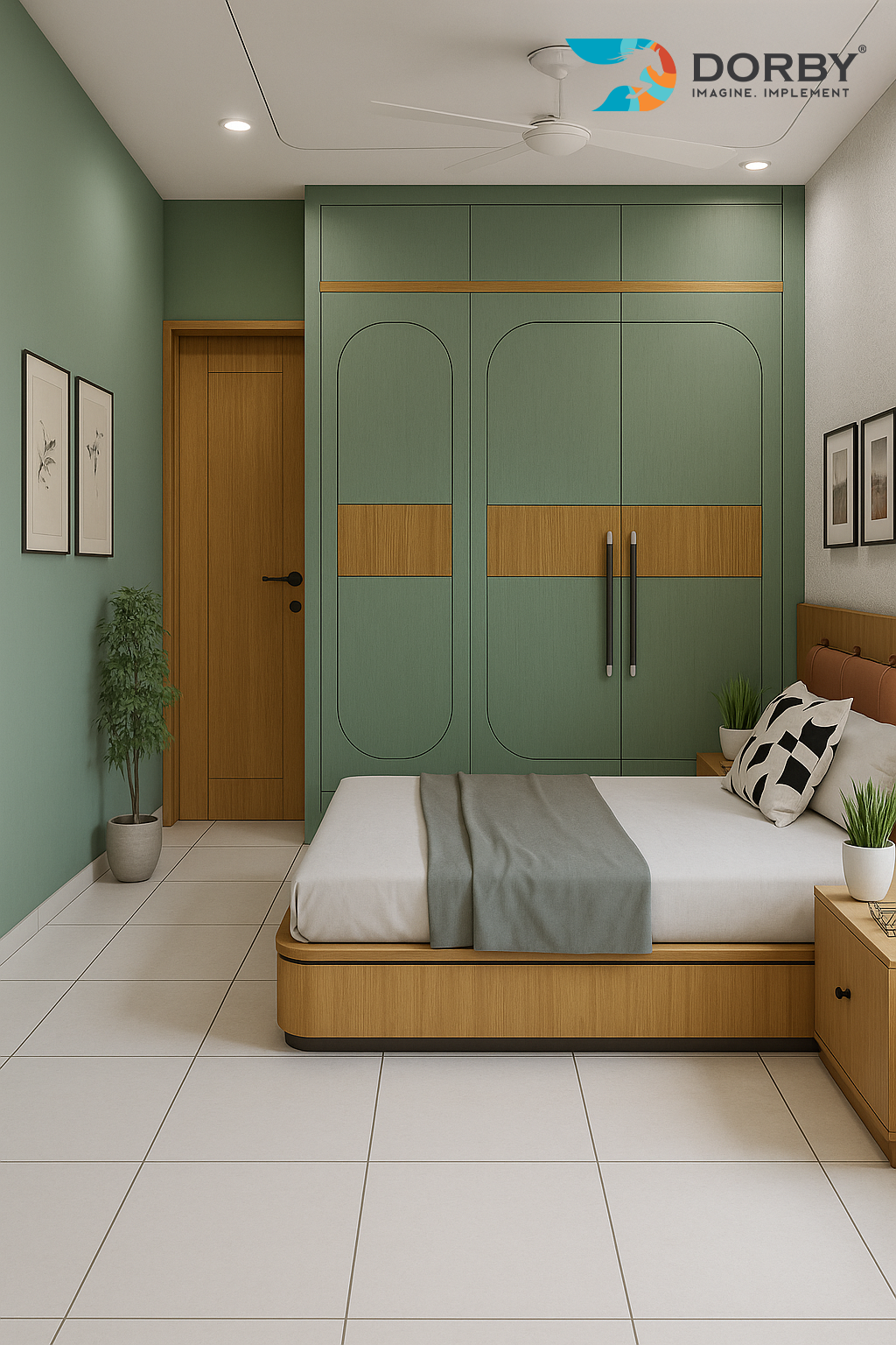 Lime Green - ZM 205 Green Plain Colors Texture Laminate - Dorby mica