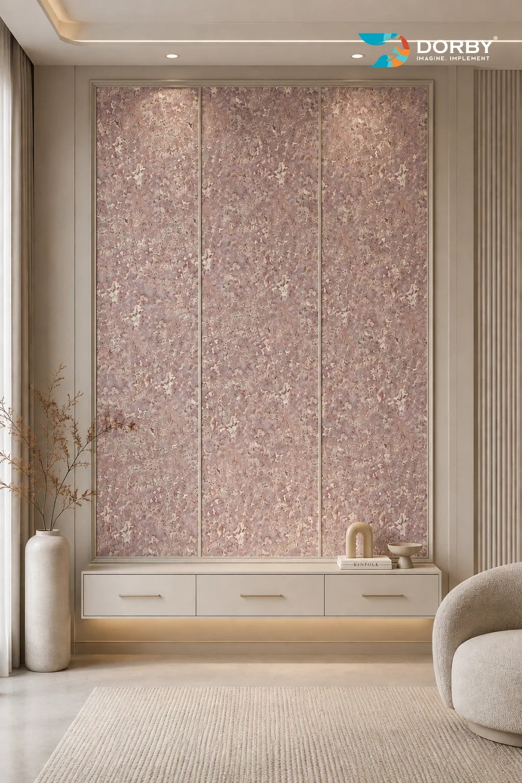 Rosello Pink Terrazzo Texture Laminate