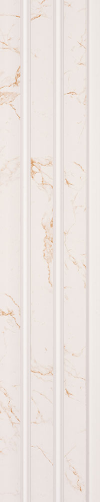 Ivory wood grain textured louver panel with vertical slats and marble-like pattern
