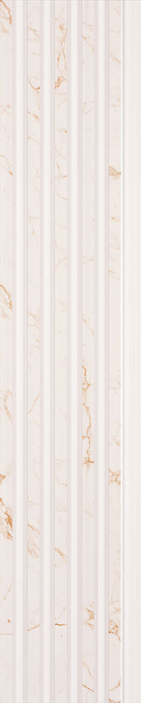 Brown wood grain textured louver panel with vertical slats and visible wood pattern.