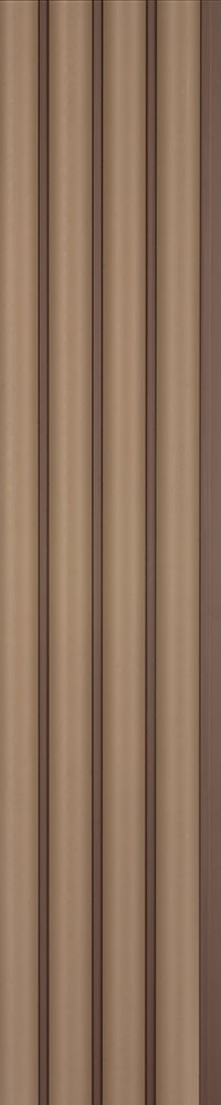 Beige fluted louver panel with textured finish and vertical ridges