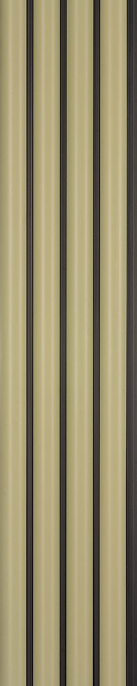 Yellow fluted louver panel with textured finish and vertical ridges.