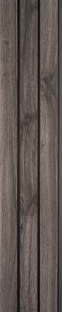 Brown wood grain texture on wood louvers with visible grain pattern and texture finish on vertical slats