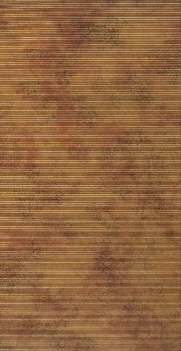 Brown fluted louver panel with matte finish and horizontal ridges, showing subtle texture and pattern variation.